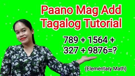 addition in tagalog|PAANO MAG.